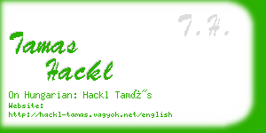 tamas hackl business card